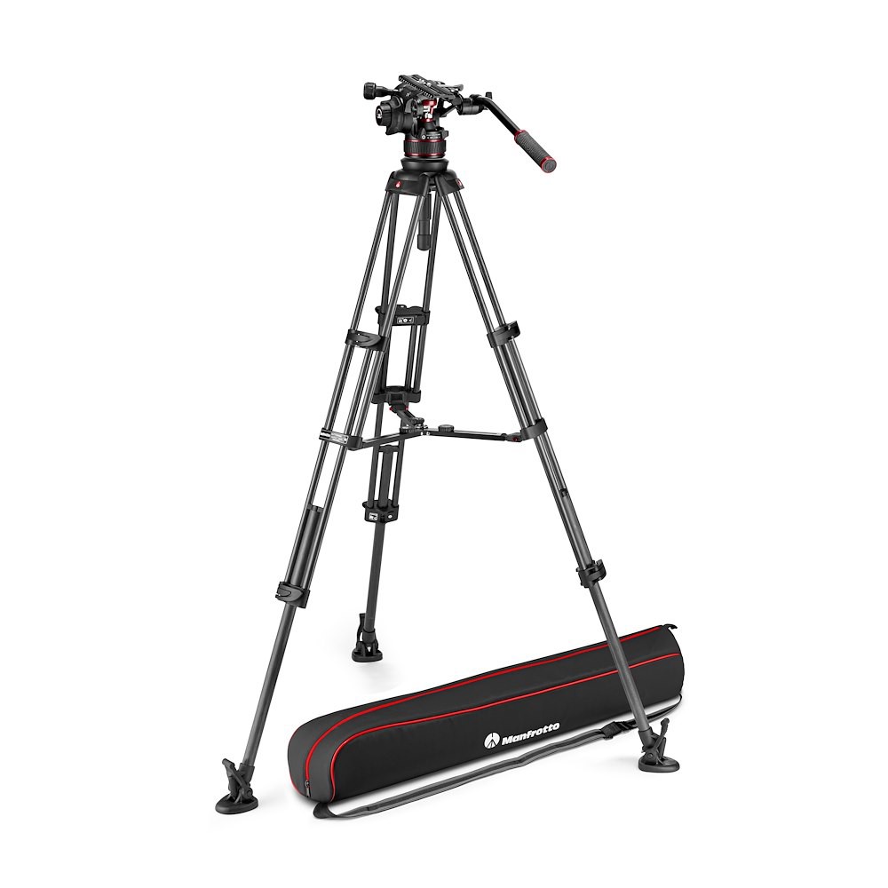 Manfrotto Nitrotech 612 video head, CF twin leg tripod ms (MVK612TWINMCUS)