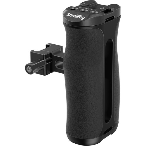 SmallRig NATO Side Handle with Silicone Grip & NATO Rail: Cold Shoe & 1/4"-20 threaded hole for Mic/Light