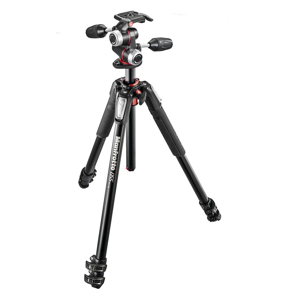 Manfrotto 055 Aluminium 3-Section Tripod Kit with XPRO 3-Way Head (MK055XPRO3-3W)