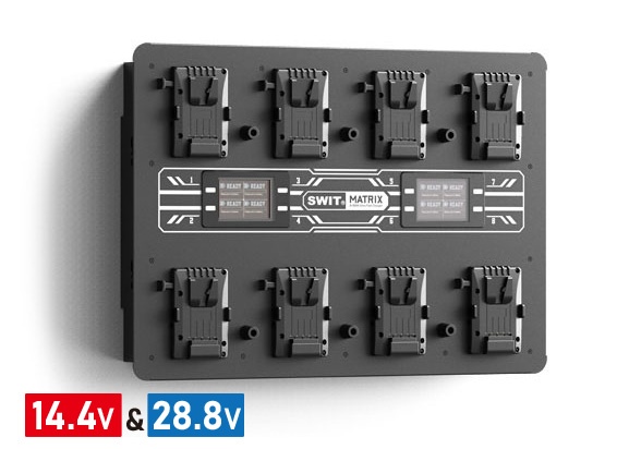 SWIT MATRIX-S8 8×100W Ultra fast V-mount Wall Charger