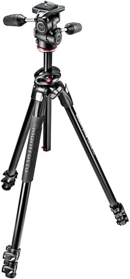 Manfrotto 290 Dual Aluminium 3-Section Tripod Kit with 3-Way Head (MK290DUA3-3W)