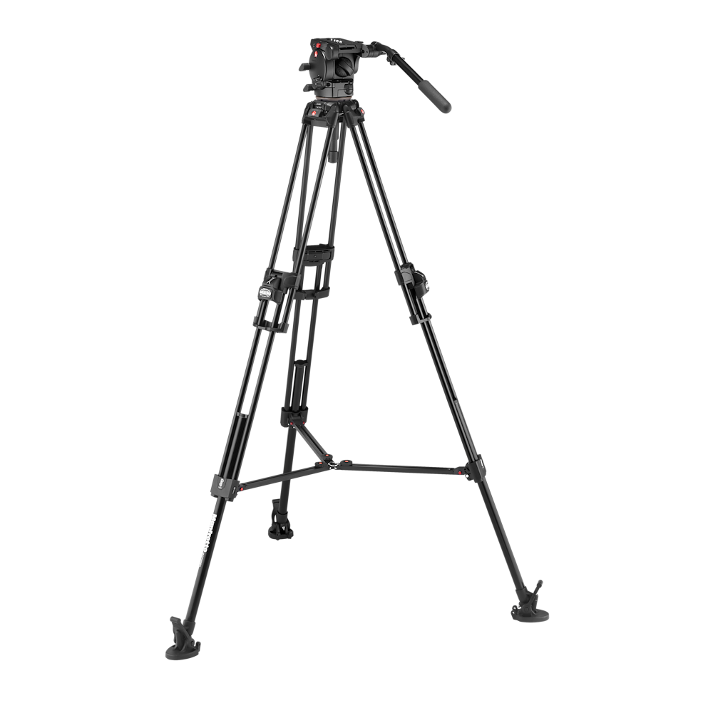 Manfrotto 526 Pro Video Head with 645 Fast Twin Alu Tripod (MVK526TWINFAUS)