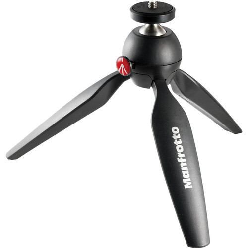 Manfrotto Pixi Mini Tripod with Smartphone Clamp black MKPIXICLMII-BK