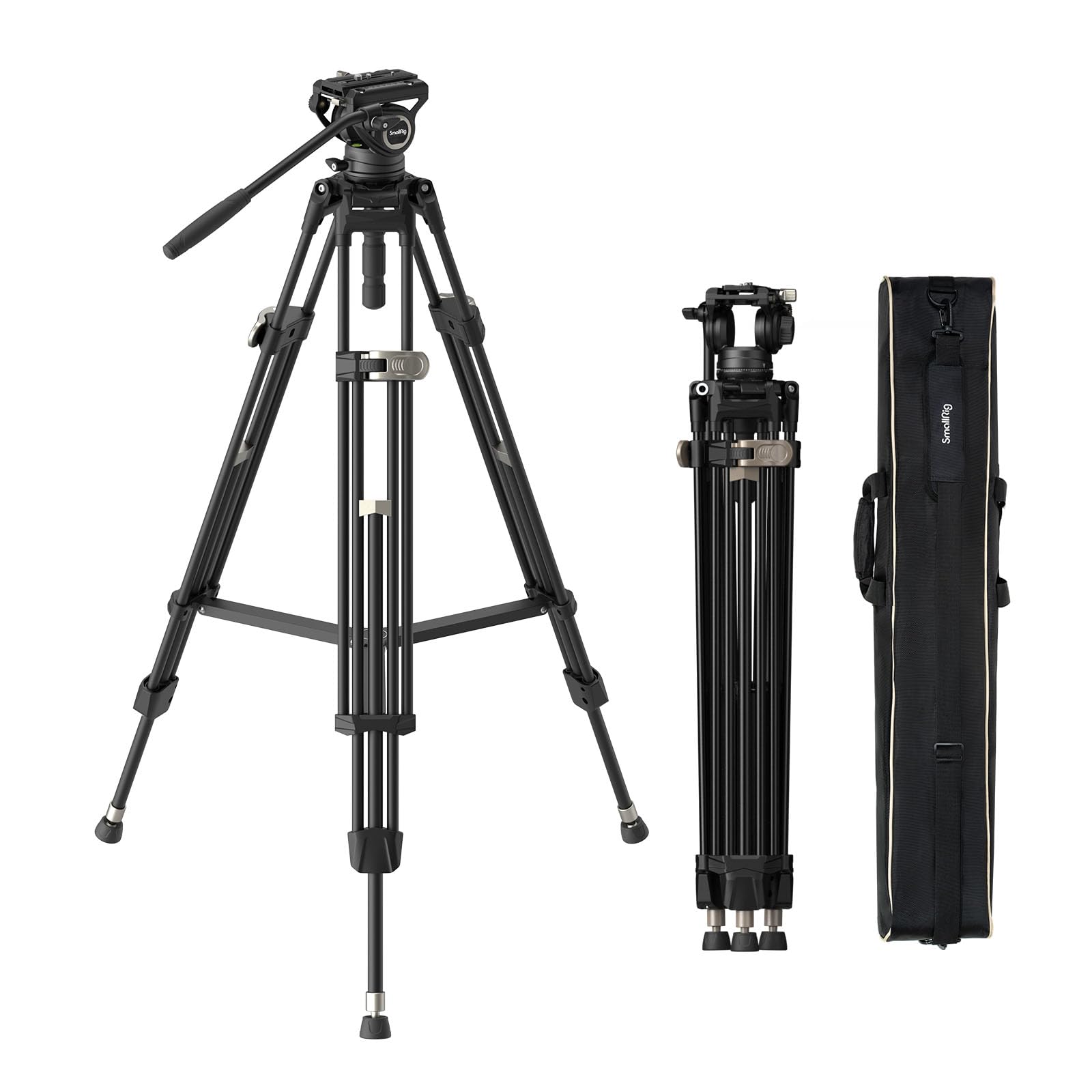 SmallRig FreeBlazer Heavy-Duty Tripod Kit (191cm Height, 8kg Load, 4.4kg Weight) with Fluid Head for Video