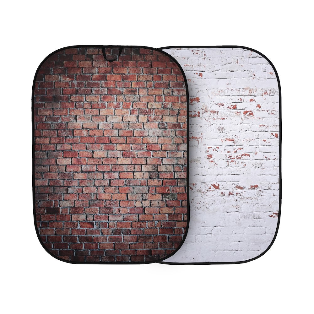 Lastolite Urban Collapsible 1.5x2.1m Classic Red/Distressd White Brick LL LB5706