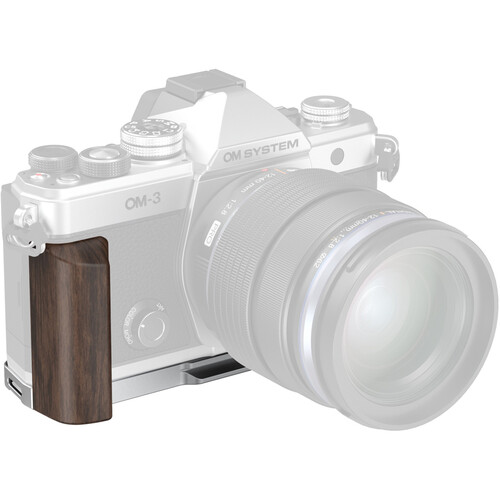 SmallRig L-Shaped Mount Plate with Wooden Handle for OM SYSTEM OM-3