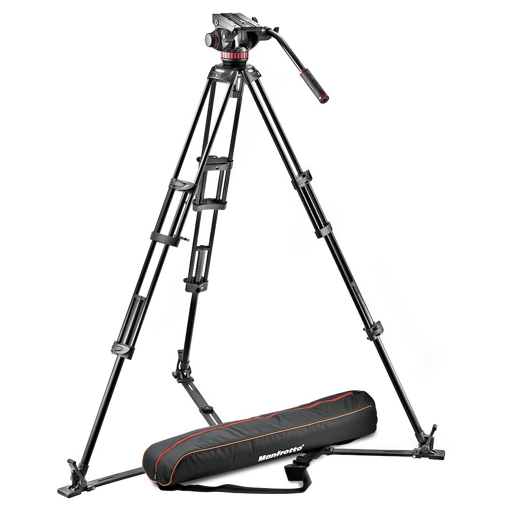 Manfrotto 502 fluid video head & 546GB alu twin leg tripod (MVH502A,546GB-1)