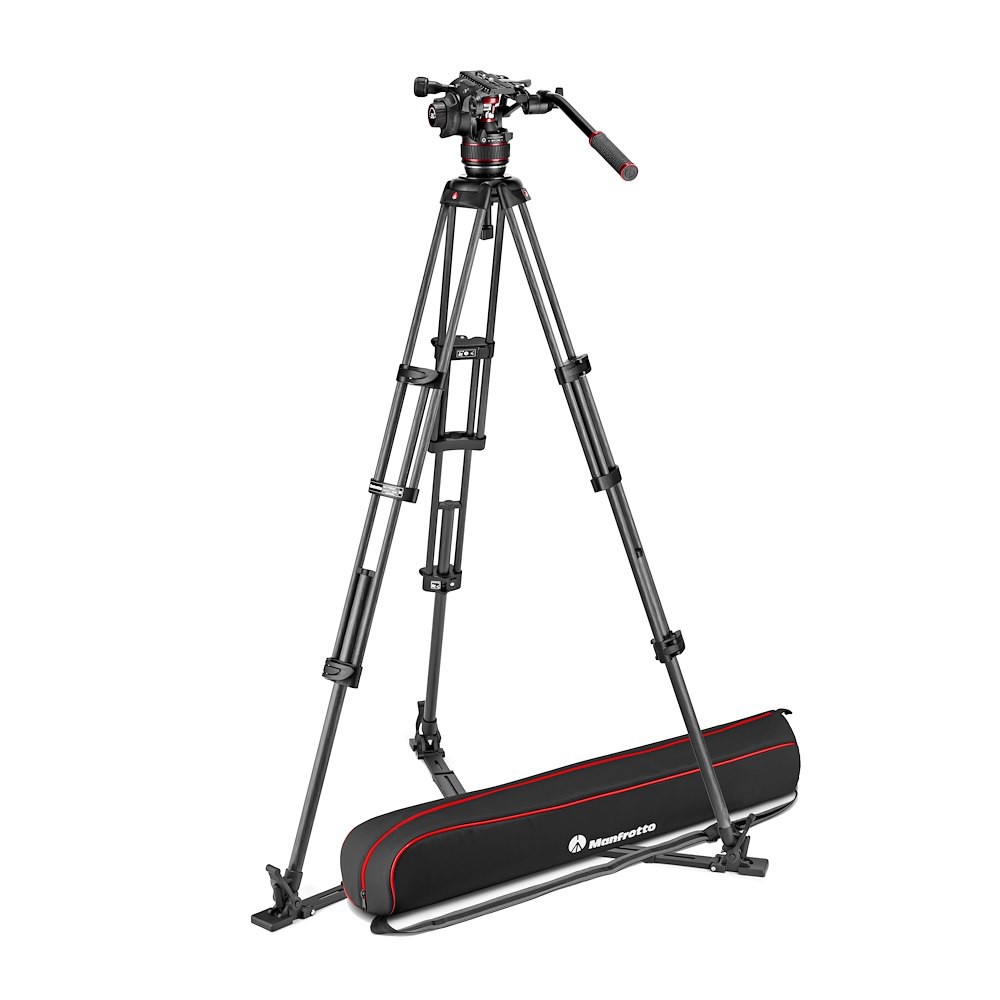 Manfrotto Nitrotech 608 video head, CF twin leg tripod gs (MVK608TWINGCUS)