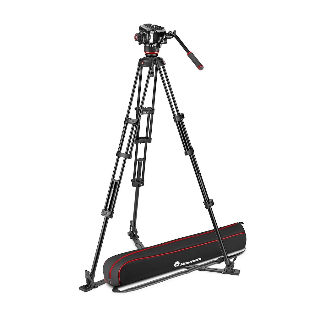 Manfrotto 504X Aluminium Tripod System with 504X Fluid Video Head (MVK504XTWINGA)