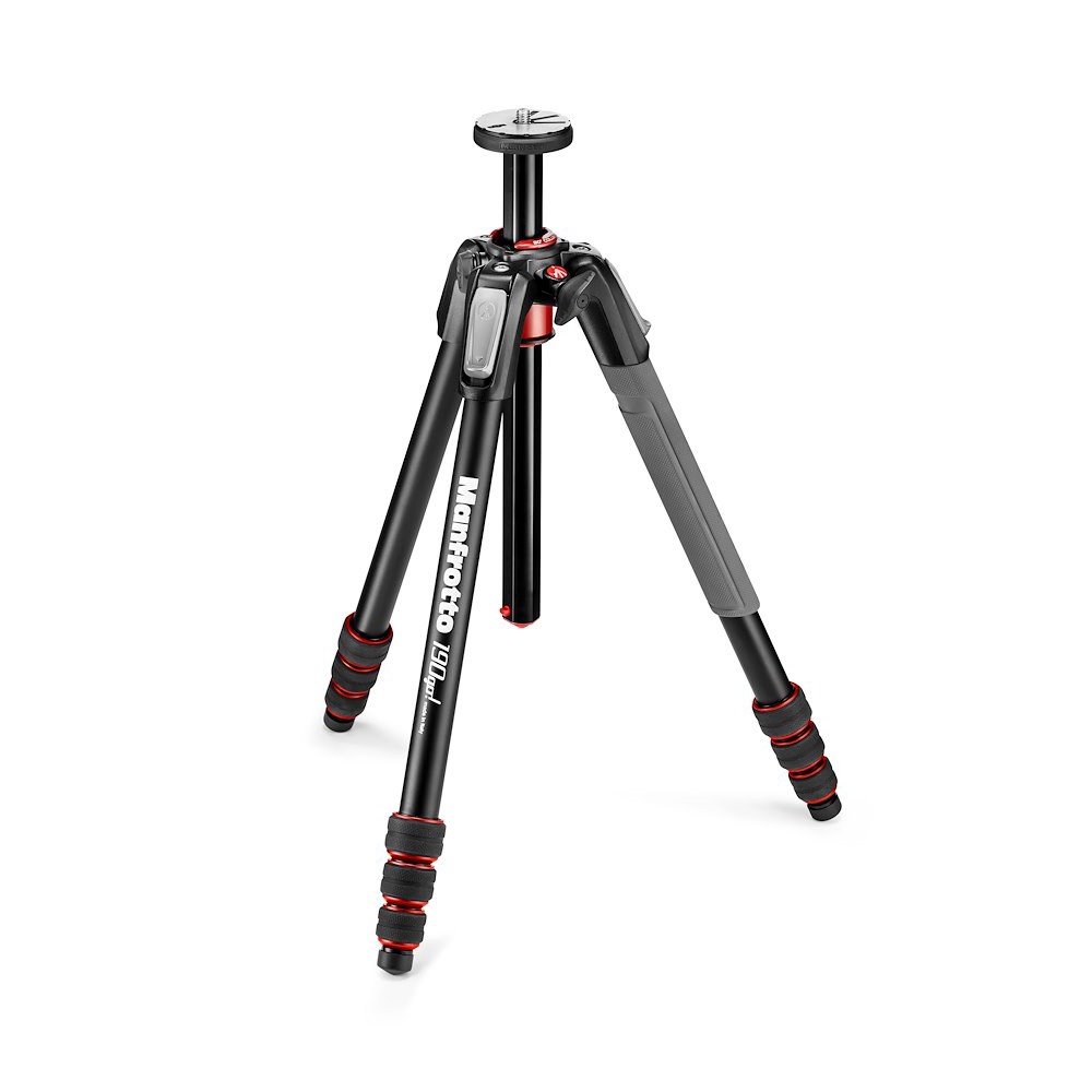 Manfrotto 190 Go! Aluminum 4 Section Tripod with Twist Locks Grey (MT190GOA4TD)