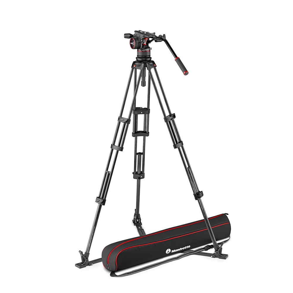 Manfrotto Nitrotech N12 video head w/CF Twin leg tripod GS 100/75mm (MVKN12TWINGCUS)