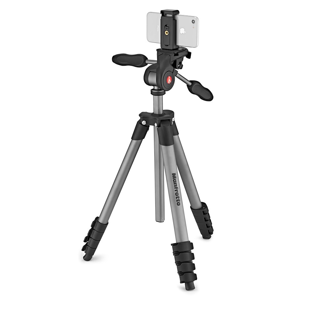 Manfrotto Compact Advanced Aluminium Tripod with 3-Way Head (MKCOMPACTADV-BK)