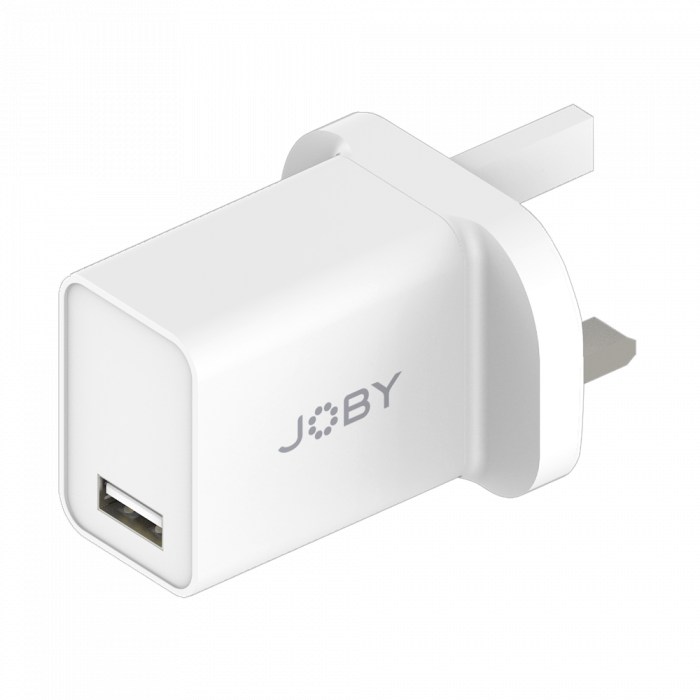 JOBY UK Wall Charger USB-A 12W 2.4A SKU JB01804-BWW
