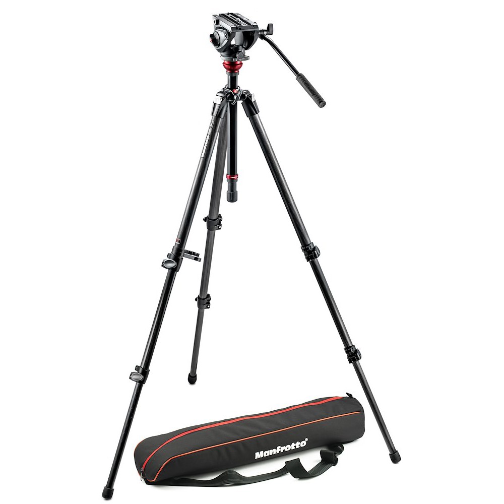 Manfrotto 500 fluid video head & 755CX3 CF single leg tripod (MVH500AH,755CX3)